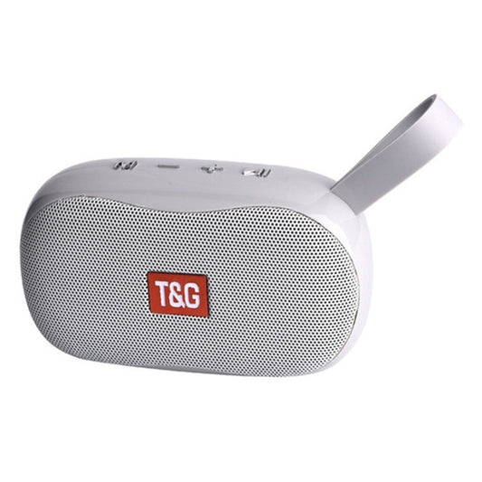 T&G TG173 TWS Subwoofer Bluetooth Speaker With Braided Cord, Support USB / AUX / TF Card / FM(Silver) - Desktop Speaker by T&G | Online Shopping UK | buy2fix