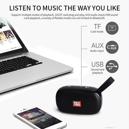 T&G TG173 TWS Subwoofer Bluetooth Speaker With Braided Cord, Support USB / AUX / TF Card / FM(Silver) - Desktop Speaker by T&G | Online Shopping UK | buy2fix