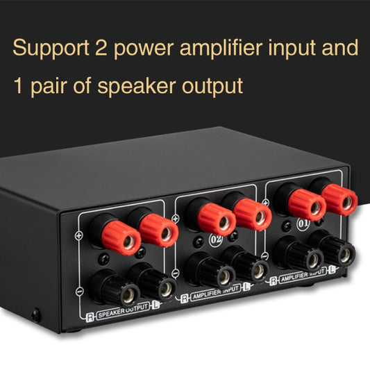 B051 2 Input And 1 Output Power Amplifier And Speaker Selection Switcher Output With Volume Adjustment 2 Power Amplifiers Audio Switcher Switch Distribution Comparator -  by buy2fix | Online Shopping UK | buy2fix