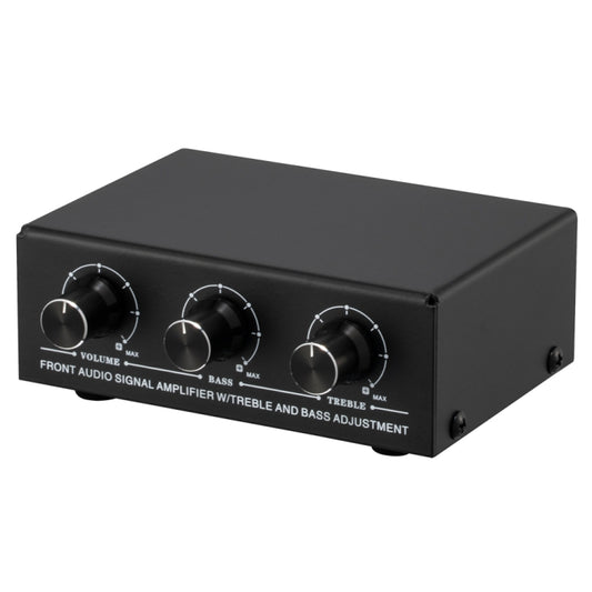 B057 Front Stereo Sound Amplifier Headphone Speaker Amplifier Booster with High And Low Bass Adjustment 2-Way Mixing,  USB 5V Power Supply, US Plug -  by buy2fix | Online Shopping UK | buy2fix