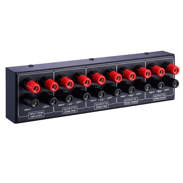 1 In And 4 Out Amplifier Sound Speaker Distributor, 4-Area Sound Source, Signal Distribution Panel, Single Audio Input, 300W Per Channel -  by buy2fix | Online Shopping UK | buy2fix