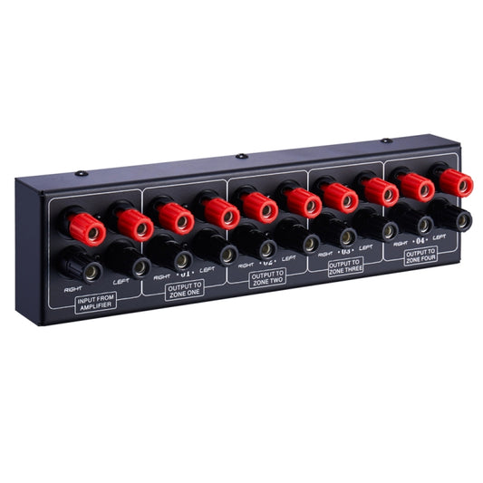 1 In And 4 Out Amplifier Sound Speaker Distributor, 4-Area Sound Source, Signal Distribution Panel, Single Audio Input, 300W Per Channel -  by buy2fix | Online Shopping UK | buy2fix