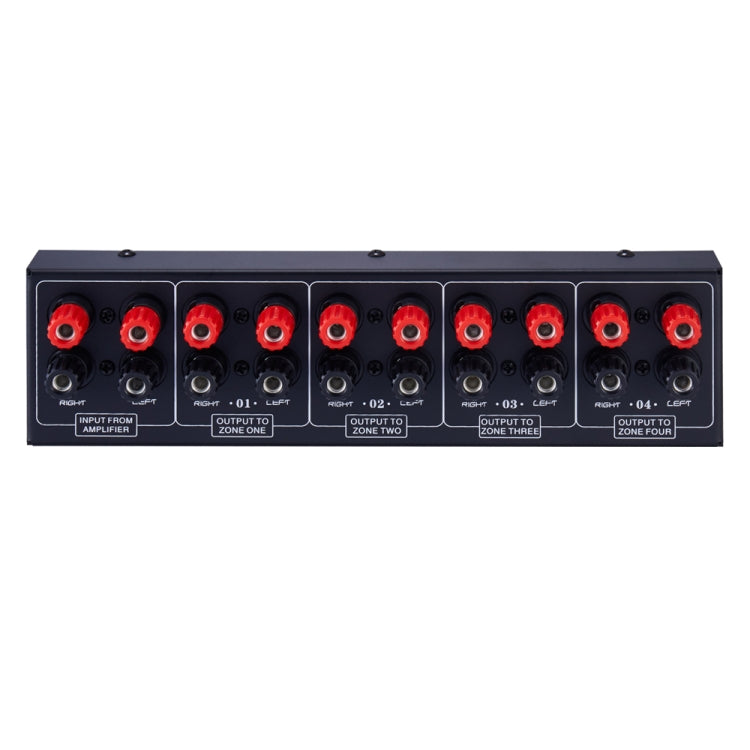 1 In And 4 Out Amplifier Sound Speaker Distributor, 4-Area Sound Source, Signal Distribution Panel, Single Audio Input, 300W Per Channel -  by buy2fix | Online Shopping UK | buy2fix