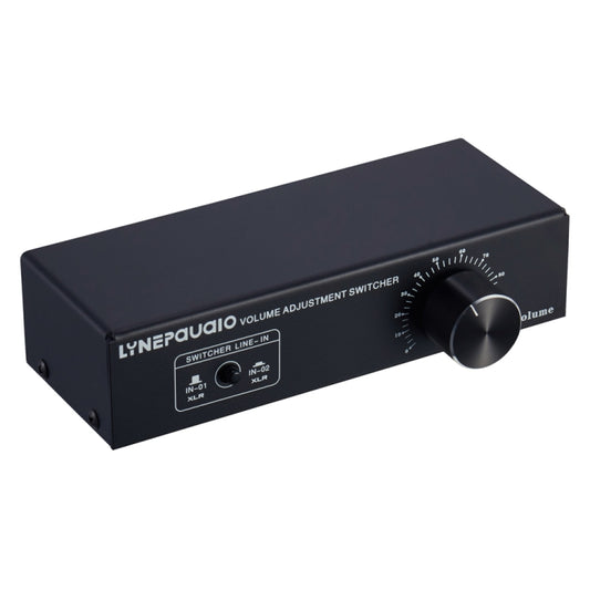 2-In 1-Out XLR Switcher Fully Balanced Passive Pre-Active Speaker Lossless Volume Control Switcher -  by buy2fix | Online Shopping UK | buy2fix