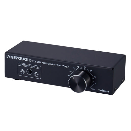 2-In 1-Out XLR Switcher Fully Balanced Passive Pre-Active Speaker Lossless Volume Control Switcher -  by buy2fix | Online Shopping UK | buy2fix