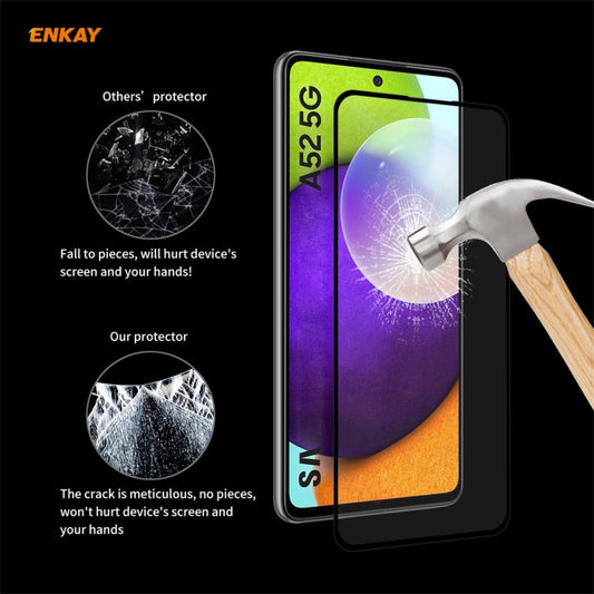 For Samsung Galaxy A52 5G / 4G ENKAY Hat-Prince Full Glue 0.26mm 9H 2.5D Tempered Glass Full Coverage Film - Galaxy Tempered Glass by ENKAY | Online Shopping UK | buy2fix