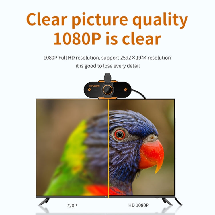312 1080P HD USB 2.0 PC Desktop Camera Webcam with Mic, Cable Length: about 1.3m, Configuration:Regular - HD Camera by buy2fix | Online Shopping UK | buy2fix