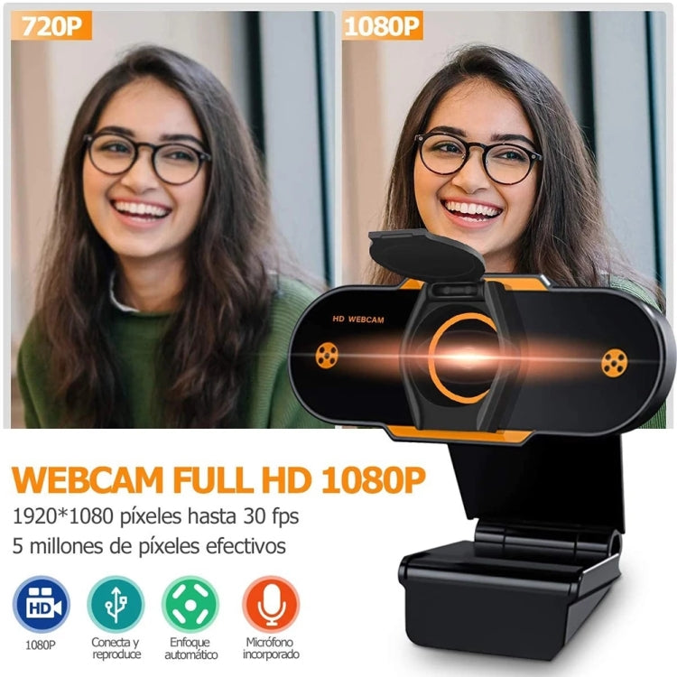 312 1080P HD USB 2.0 PC Desktop Camera Webcam with Mic, Cable Length: about 1.3m, Configuration:Regular - HD Camera by buy2fix | Online Shopping UK | buy2fix