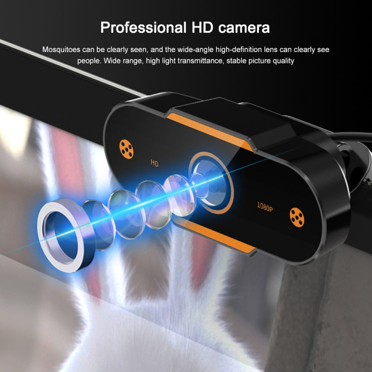 312 1080P HD USB 2.0 PC Desktop Camera Webcam with Mic, Cable Length: about 1.3m, Configuration:Regular - HD Camera by buy2fix | Online Shopping UK | buy2fix