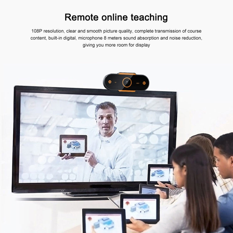 312 1080P HD USB 2.0 PC Desktop Camera Webcam with Mic, Cable Length: about 1.3m, Configuration:Regular - HD Camera by buy2fix | Online Shopping UK | buy2fix