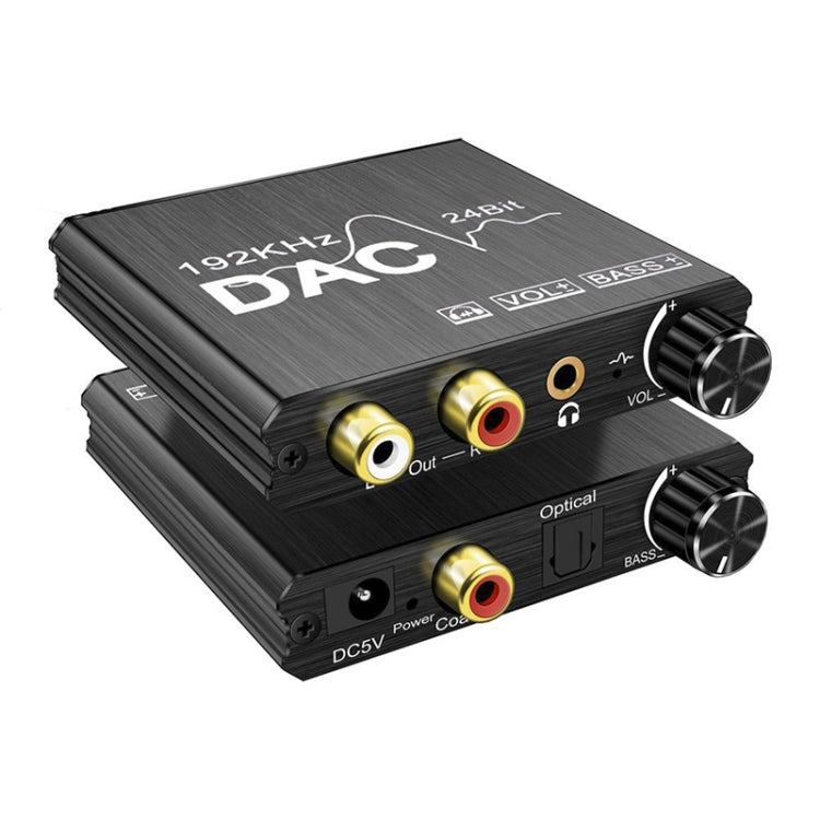 Digital To Analog Audio Converter Stereo Extractor DAC Amplifier Optical SPDIF 192Khz 24Bit - RCA Adapter by buy2fix | Online Shopping UK | buy2fix