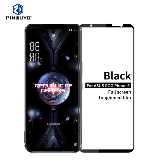 For ASUS ROG Phone 5 PINWUYO 9H 2.5D Full Screen Tempered Glass Film(Black) - ASUS Tempered Glass by PINWUYO | Online Shopping UK | buy2fix