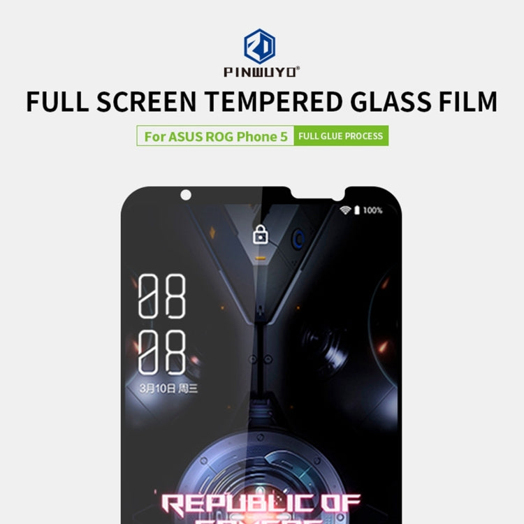 For ASUS ROG Phone 5 PINWUYO 9H 2.5D Full Screen Tempered Glass Film(Black) by PINWUYO