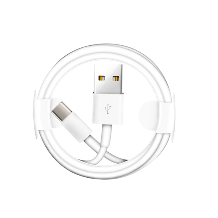 Dual USB Portable Travel Charger + 1 Meter USB to Type-C Data Cable, US Plug(Black) - Mobile Accessories by buy2fix | Online Shopping UK | buy2fix