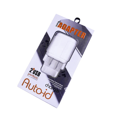 Dual USB Portable Travel Charger + 1 Meter USB to Micro USB Data Cable, US Plug(White) - USB Charger by buy2fix | Online Shopping UK | buy2fix