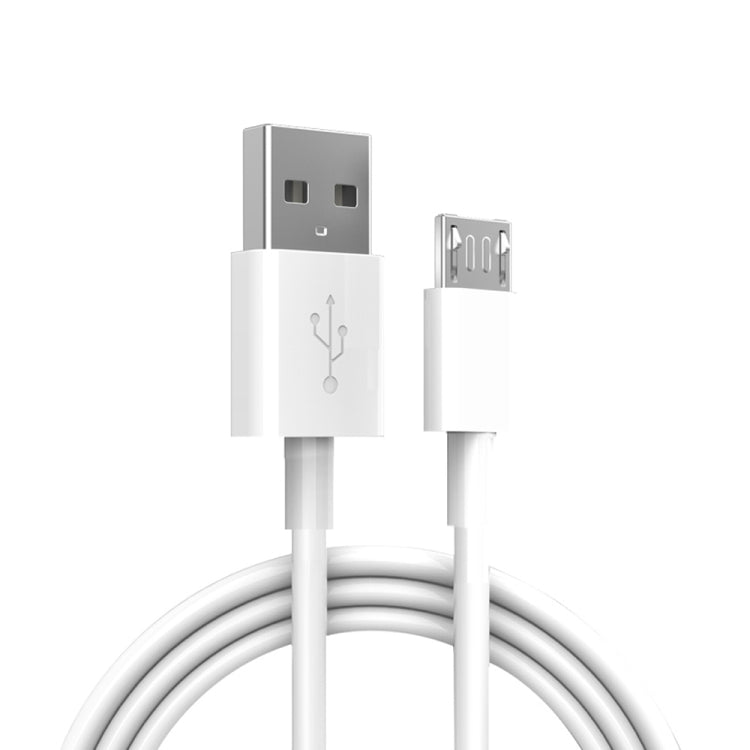 Dual USB Portable Travel Charger + 1 Meter USB to Micro USB Data Cable, EU Plug(White) - USB Charger by buy2fix | Online Shopping UK | buy2fix