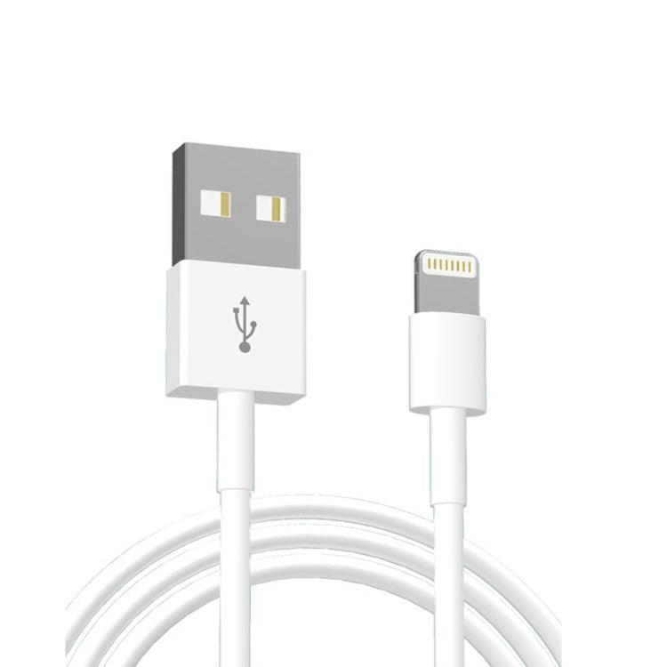 Dual USB Portable Travel Charger + 1 Meter USB to 8 Pin Data Cable, EU Plug(White) - USB Charger by buy2fix | Online Shopping UK | buy2fix