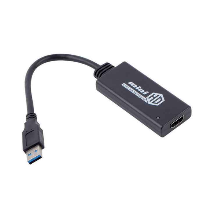 USB 3.0 to HDMI HD Converter Cable Adapter with Audio, Cable Length: 20cm by buy2fix