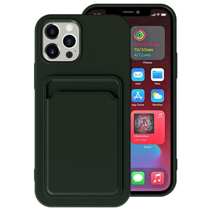 For iPhone 11 TPU + Flannel Lining Shockproof  Case with Card Slots (Green) - iPhone 11 Cases by buy2fix | Online Shopping UK | buy2fix