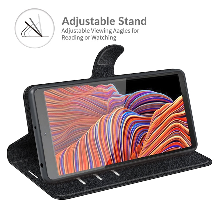 For Samsung Galaxy Xcover 5 / Xcover 5S Litchi Texture Horizontal Flip Protective Case with Holder & Card Slots & Wallet(Black) by buy2fix