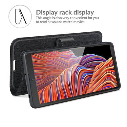 For Samsung Galaxy Xcover 5 / Xcover 5S Litchi Texture Horizontal Flip Protective Case with Holder & Card Slots & Wallet(Black) by buy2fix