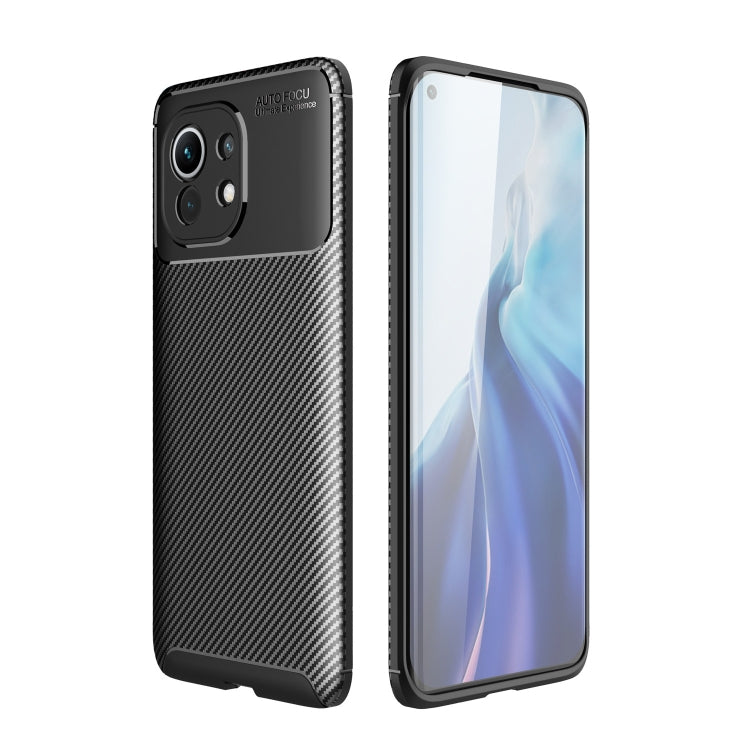 For Xiaomi Mi 11 Pro Carbon Fiber Texture Shockproof TPU Case(Black) - Xiaomi Cases by buy2fix | Online Shopping UK | buy2fix