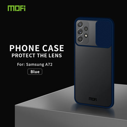 For Samsung Galaxy A72 5G / 4G MOFI Xing Dun Series Translucent Frosted PC + TPU Privacy Anti-glare Shockproof All-inclusive Protective Case(Blue) - Galaxy Phone Cases by MOFI | Online Shopping UK | buy2fix