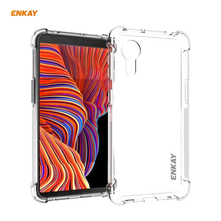 For Samsung Galaxy Xcover 5 Hat-Prince ENKAY Clear TPU Soft Anti-slip Cover Shockproof Case - Galaxy Phone Cases by ENKAY | Online Shopping UK | buy2fix