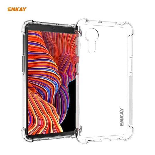 For Samsung Galaxy Xcover 5 Hat-Prince ENKAY Clear TPU Soft Anti-slip Cover Shockproof Case