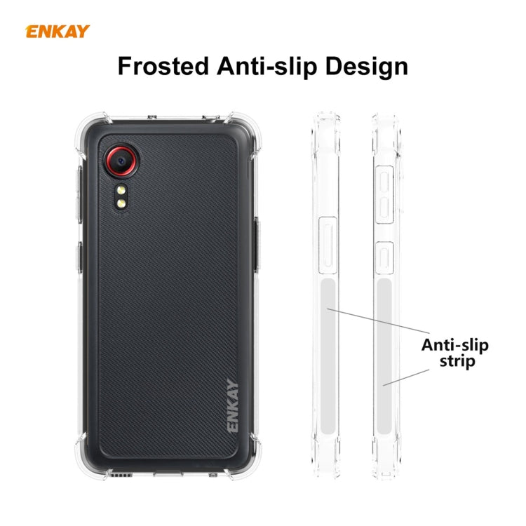 For Samsung Galaxy Xcover 5 Hat-Prince ENKAY Clear TPU Soft Anti-slip Cover Shockproof Case - Galaxy Phone Cases by ENKAY | Online Shopping UK | buy2fix