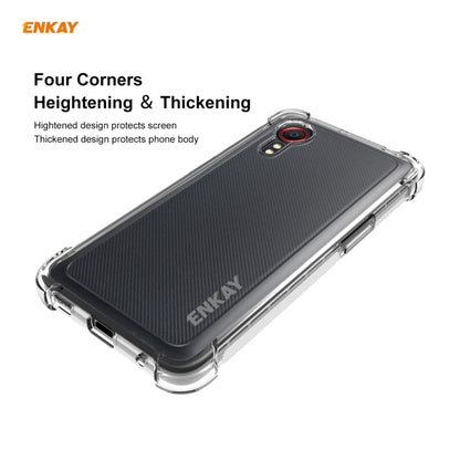 For Samsung Galaxy Xcover 5 Hat-Prince ENKAY Clear TPU Soft Anti-slip Cover Shockproof Case - Galaxy Phone Cases by ENKAY | Online Shopping UK | buy2fix
