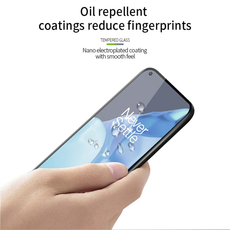 For OnePlus 9 Pro PINWUYO 9H 3D Hot Bending Tempered Glass Film(Black) - OnePlus Tempered Glass by PINWUYO | Online Shopping UK | buy2fix