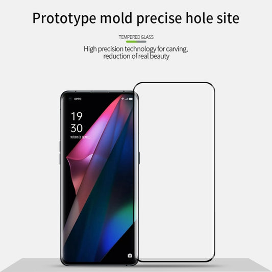 For OPPO Find X3 / 3X Pro PINWUYO 9H 3D Hot Bending Tempered Glass Film(Black) - OPPO Tempered Glass by PINWUYO | Online Shopping UK | buy2fix