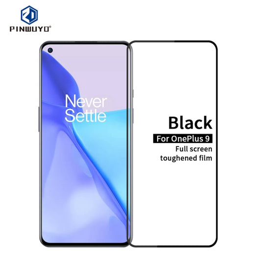 For OnePlus 9 (Asia-Pacific Version) PINWUYO 9H 2.5D Full Screen Tempered Glass Film(Black) - OnePlus Tempered Glass by PINWUYO | Online Shopping UK | buy2fix