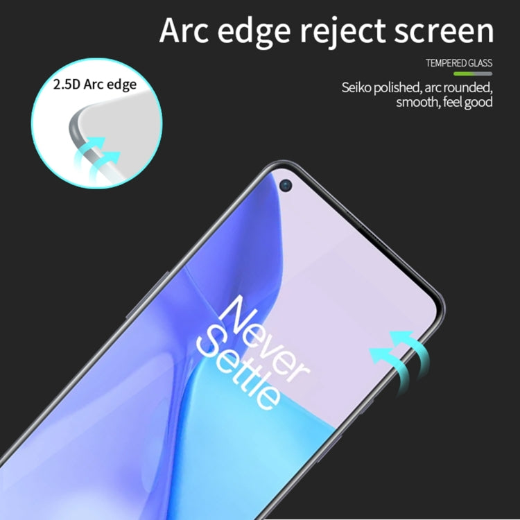 For OnePlus 9 (Asia-Pacific Version) PINWUYO 9H 2.5D Full Screen Tempered Glass Film(Black) - OnePlus Tempered Glass by PINWUYO | Online Shopping UK | buy2fix