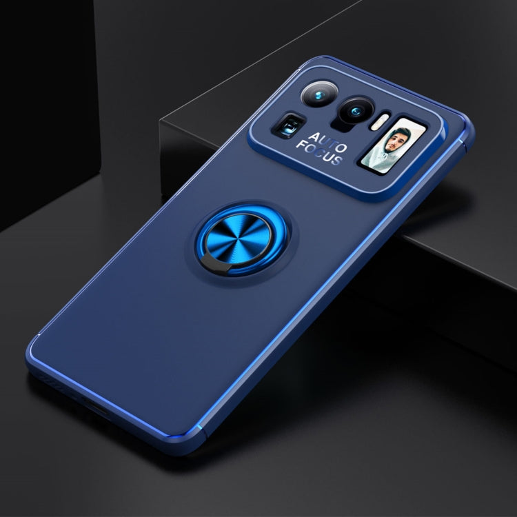 For Xiaomi Mi 11 Ultra Metal Ring Holder 360 Degree Rotating TPU Case(Blue+Blue) - Xiaomi Cases by buy2fix | Online Shopping UK | buy2fix