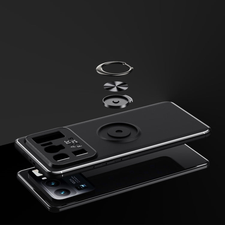 For Xiaomi Mi 11 Ultra Metal Ring Holder 360 Degree Rotating TPU Case(Blue+Blue) - Xiaomi Cases by buy2fix | Online Shopping UK | buy2fix