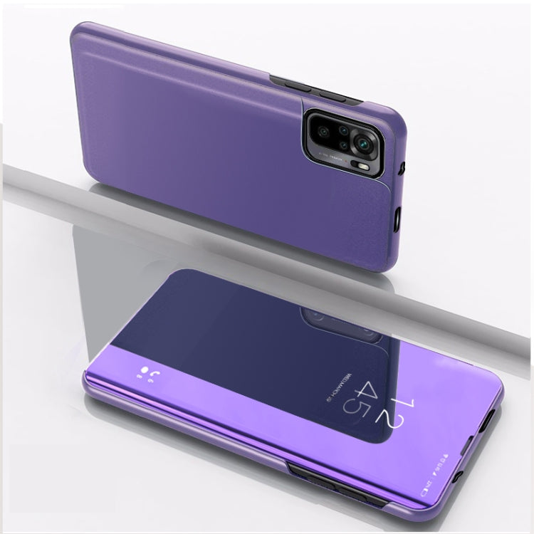 For Xiaomi Redmi Note 10 Pro Plated Mirror Horizontal Flip Leather Case with Holder(Purple Blue) - Xiaomi Cases by buy2fix | Online Shopping UK | buy2fix