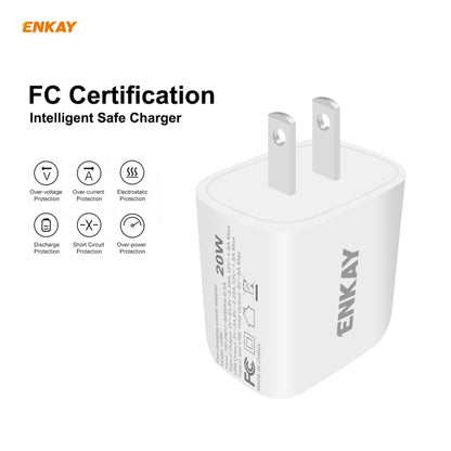 ENKAY Hat-Prince U090 20W PD + QC 3.0 Portable Dual Ports Fast Charging Travel Charger Power Adapter, US Plug - USB Charger by ENKAY | Online Shopping UK | buy2fix