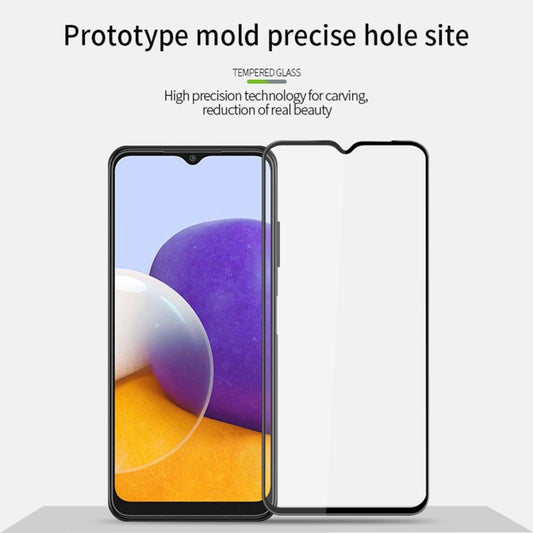 For Samsung Galaxy A22 5G PINWUYO 9H 3D Curved Full Screen Explosion-proof Tempered Glass Film(Black) - Galaxy Tempered Glass by PINWUYO | Online Shopping UK | buy2fix