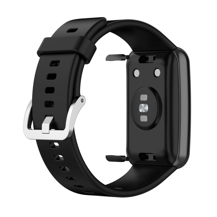 For Huawei Watch Fit TIA-B09 Silicone Watch Band(Black) by buy2fix