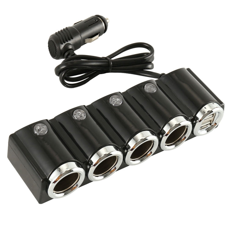 4 Way Car Cigarette Lighter Socket Splitter Dual USB Port Car Charger Adapter by buy2fix
