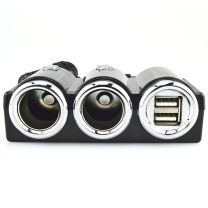 DC 12V / 24V Dual USB Multi Female Car Cigarette Lighter Splitter Socket Adapter Charger Socket Power Adapter / Charger - Cigar Socket by buy2fix | Online Shopping UK | buy2fix