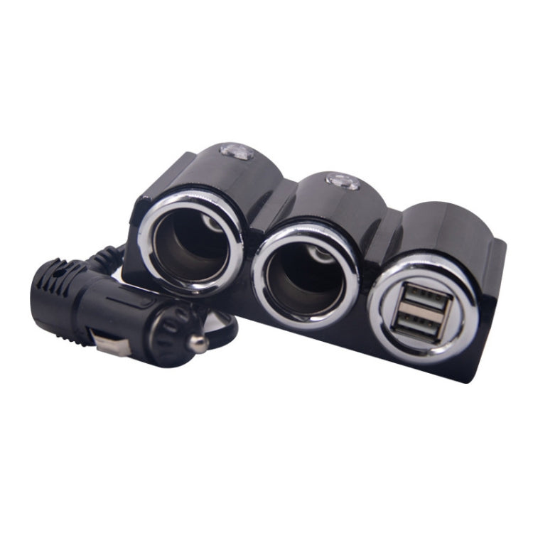 DC 12V / 24V Dual USB Multi Female Car Cigarette Lighter Splitter Socket Adapter Charger Socket Power Adapter / Charger - Cigar Socket by buy2fix | Online Shopping UK | buy2fix