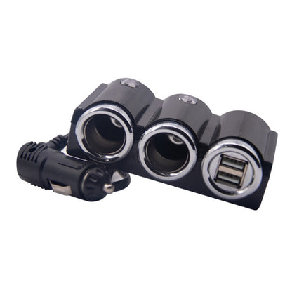DC 12V / 24V Dual USB Multi Female Car Cigarette Lighter Splitter Socket Adapter Charger Socket Power Adapter / Charger - Cigar Socket by buy2fix | Online Shopping UK | buy2fix