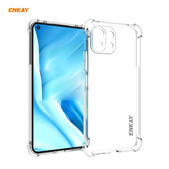 For Xiaomi Mi 11 Lite 5G ENKAY Hat-Prince Clear TPU Shockproof Case Soft Anti-slip Cover