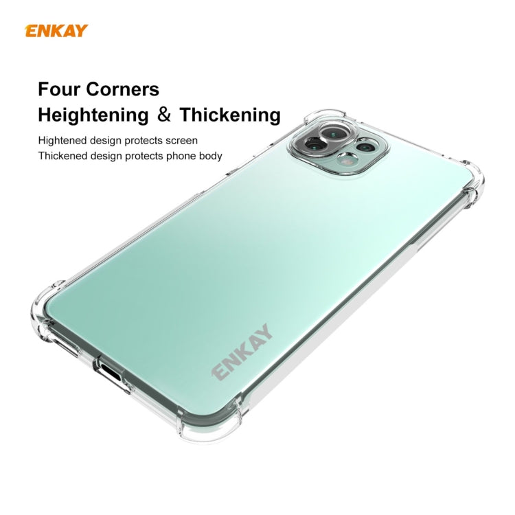 For Xiaomi Mi 11 Lite 5G ENKAY Hat-Prince Clear TPU Shockproof Case Soft Anti-slip Cover - Xiaomi Cases by ENKAY | Online Shopping UK | buy2fix