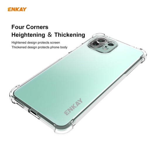 For Xiaomi Mi 11 Lite 5G ENKAY Hat-Prince Clear TPU Shockproof Case Soft Anti-slip Cover - Xiaomi Cases by ENKAY | Online Shopping UK | buy2fix