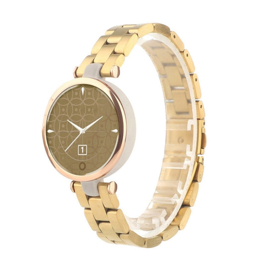Stainless Steel Three Beads Hand Detachable Xiaoman Watch Band For Garmin Lily(Gold) - Watch Bands by buy2fix | Online Shopping UK | buy2fix