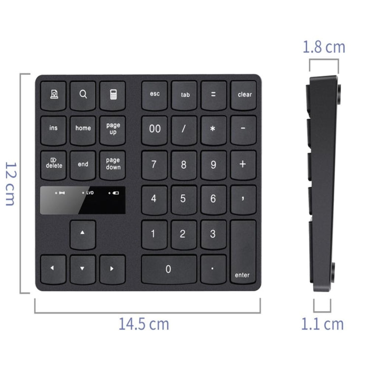 2.4G USB Wireless Numeric Keypad 35 Keys Charging Digital Keyboard Notebook Laptop Mini Numpad by buy2fix